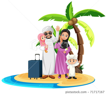 Arabian family on holiday 71717167