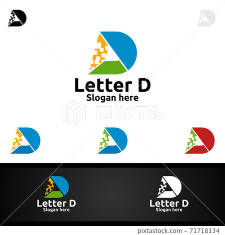 Letter D for Digital Vector Logo, Marketing, Financial, Advisor or Invest Design Icon Letter D for Digital Vector Logo, Marketing, Financial, Advisor or Invest Design Icon 71718134