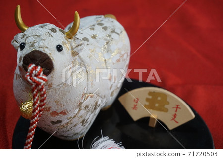 Zodiac decorations to celebrate the New Year, figurines of ox 71720503