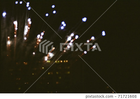 Blue and white fireworks Blue and white fireworks 71721608