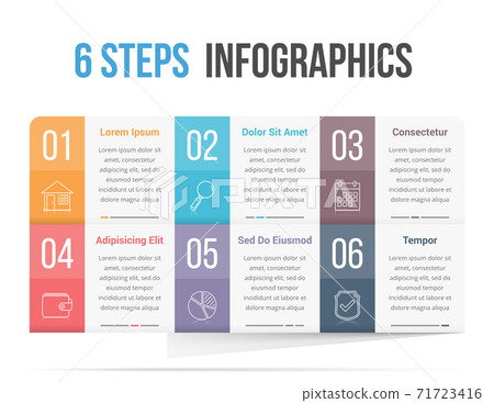 Six Steps Infographics - Stock Illustration [71723416] - PIXTA