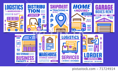 Self-storage facility business promo poster Vector Image