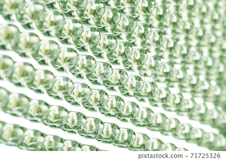 Straight rows of LEDs in the light panel close-up. Green neon shade. Green energy concept Straight rows of LEDs in the light panel close-up. Green neon shade. Green energy concept 71725326
