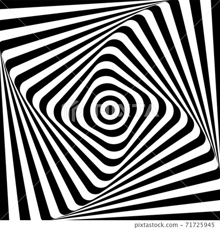 Abstract illusion of 3D whirl movement. Op art design. 71725945