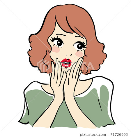 Beautiful cute female upper body 71726993