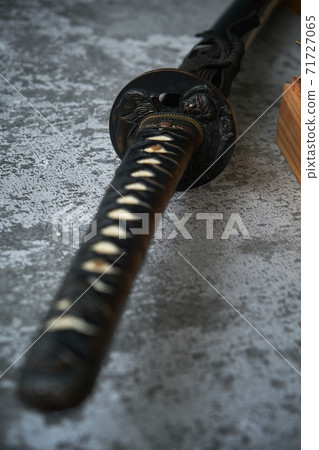 close-up of the Japanese battle sword katana close-up of the Japanese battle sword katana 71727065