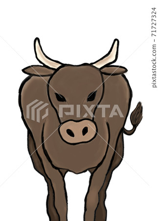 Easy-to-use cow picture for New Year's cards, etc. Easy-to-use cow picture for New Year's cards, etc. 71727324