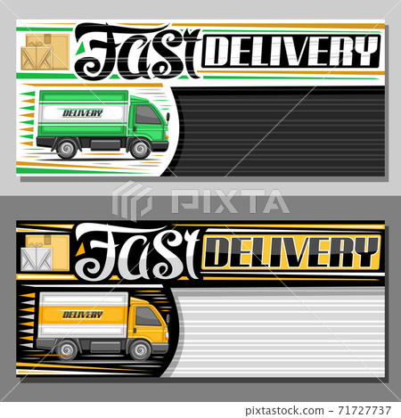 Vector banner for Fast Delivery - Stock Illustration [71727737] - PIXTA