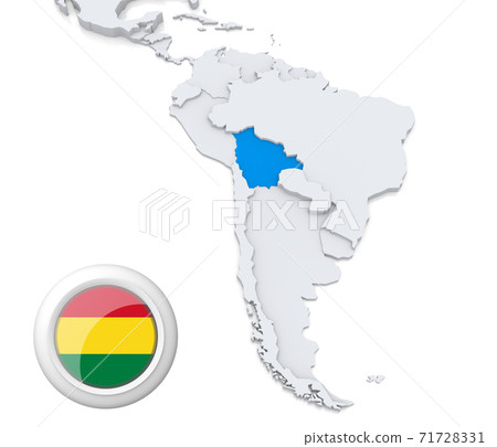 Bolivia On A Map Of South America Bolivia On A Map Of South America - Stock Illustration [71728331] - Pixta