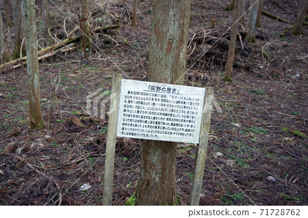 A signboard for "History of Ashino" in Ashi no Mori 71728762