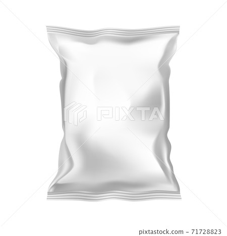 Potato Chips Nutrition Blank Foil Package Vector 71728823