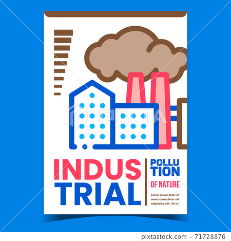 Industrial Pollution Of Nature Promo Banner Vector 71728876