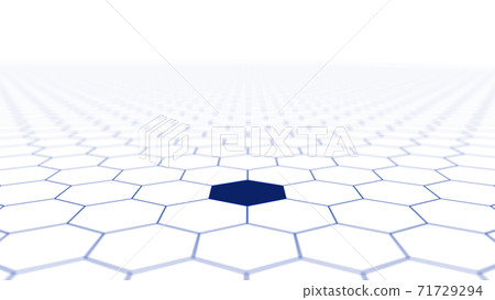 CG Hexagon background material of multiple hexagons lined up 71729294