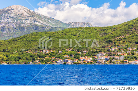 Coastline of the Adriatic sea in the Bay of Kotor, Montenegro Coastline of the Adriatic sea in the Bay of Kotor, Montenegro 71729930