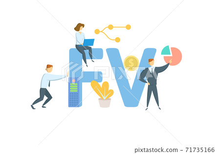 FV, Future Value. Concept with keywords, people and icons. Flat vector illustration. Isolated on white. FV, Future Value. Concept with keywords, people and icons. Flat vector illustration. Isolated on white. 71735166