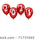 New year 2021 balloon 71735849