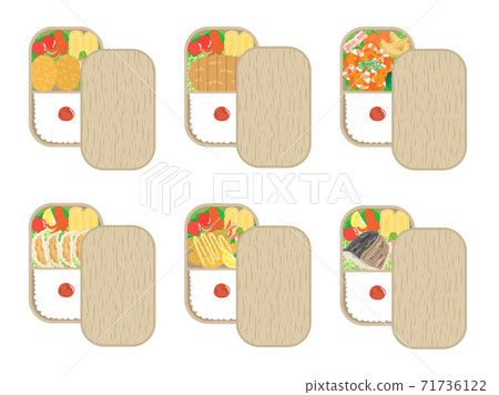 Japanese bento illustration set Japanese bento illustration set 71736122