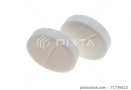 white pill isolated 71736623