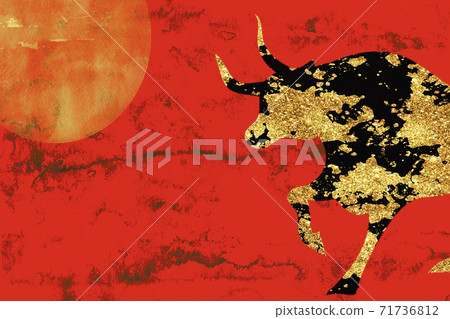 Bull image, New Year's card, Zodiac, 2021 Bull image, New Year's card, Zodiac, 2021 71736812