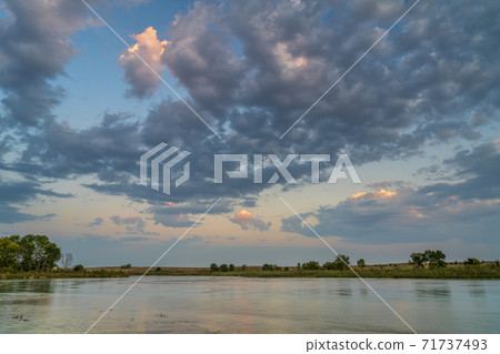 dusk over Dismal River in Nebraska Sandhills dusk over Dismal River in Nebraska Sandhills 71737493