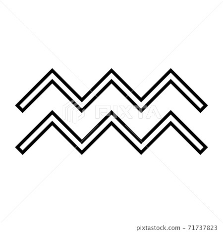 Aquarius Zodiac Line Icon Vector Aquarius Stock Vector, 40% OFF