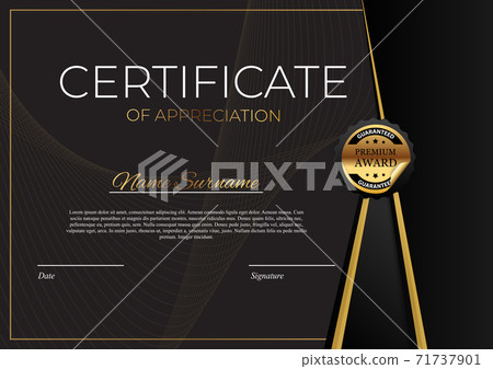 Certificate template Background. Award diploma design blank. Vector Illustration Certificate template Background. Award diploma design blank. Vector Illustration 71737901