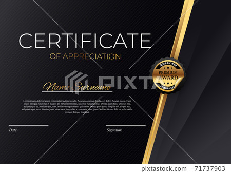 Certificate template Background. Award diploma design blank. Vector Illustration 71737903