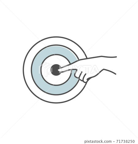 Hand pointing to target.-插圖素材 [71738250] - PIXTA圖庫