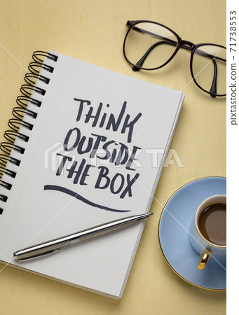 think outside the box - inspirational concept 71738553