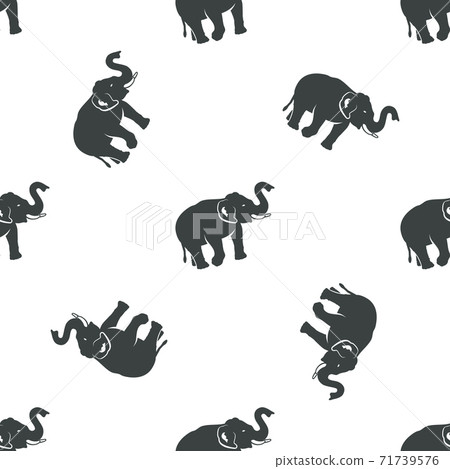 Elephant Pattern Design African Animals Stock Illustration 71739576 Pixta