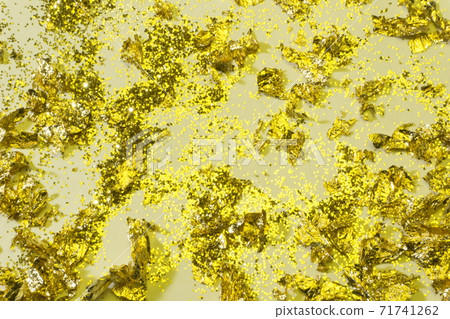 Gold leaf close-up, texture 71741262