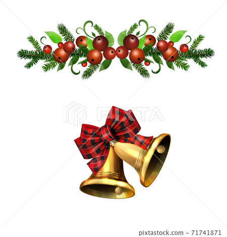 Christmas Holly brunches decoration vector Christmas Holly brunches decoration vector 71741871