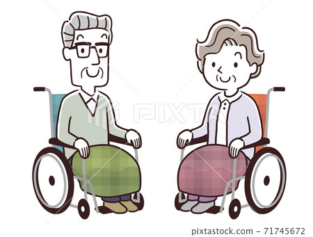 Vector Illustration Material: Senior Men and... - Stock Illustration ...