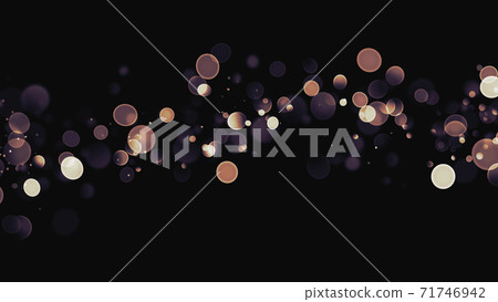 橙色和白色的散景的抽象黑色背景圖像材料 71746942