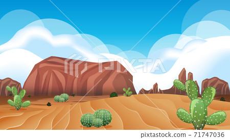Wild desert landscape at daytime scene Wild desert landscape at daytime scene 71747036