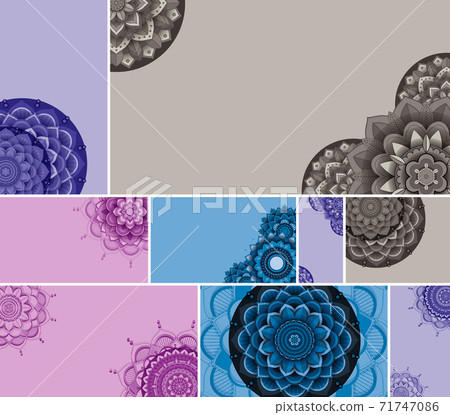 Beautiful colour mandala background 71747086