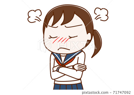 Angry schoolgirl Angry schoolgirl 71747092
