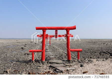 Underwater Torii Ariake Sea Hizen Kashima Tara Town Saga Prefecture Underwater Torii Ariake Sea Hizen Kashima Tara Town Saga Prefecture 71748593
