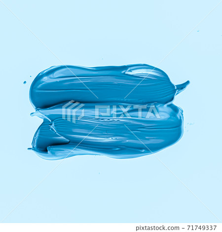 Blue brush stroke or makeup smudge closeup, beauty cosmetics and lipstick texture Blue brush stroke or makeup smudge closeup, beauty cosmetics and lipstick texture 71749337