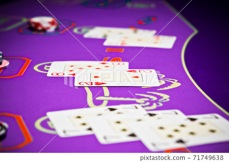 Playing cards game in casino, gambling ad Playing cards game in casino, gambling ad 71749638