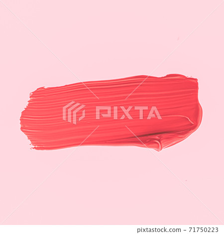 Red brush stroke or makeup smudge closeup, beauty cosmetics and lipstick texture Red brush stroke or makeup smudge closeup, beauty cosmetics and lipstick texture 71750223
