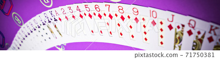 Playing cards game in casino, gambling ad 71750381