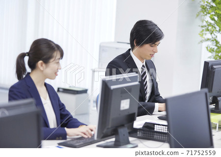 Business desk work Business desk work 71752559