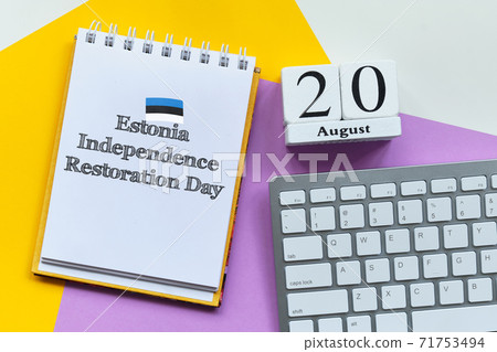 20th august - Estonia Independence Restoration Day. Twentieth day month calendar 71753494
