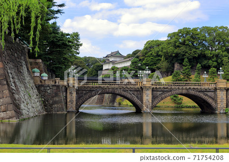 Tokyo walk Imperial Palace Square Double Bridge 71754208