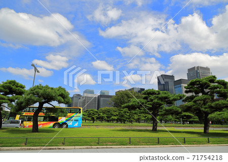 漫步在東京雙橋前的皇宮外苑 漫步在東京雙橋前的皇宮外苑 71754218