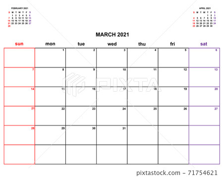 Carlendar planner March 2021 Carlendar planner March 2021 71754621