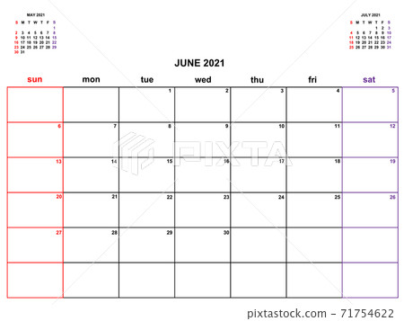 Carlendar planner June 2021 Carlendar planner June 2021 71754622