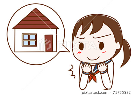 決定待在家裡的女學生 71755582