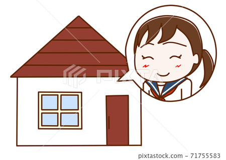 Female students enjoying a stay home Female students enjoying a stay home 71755583